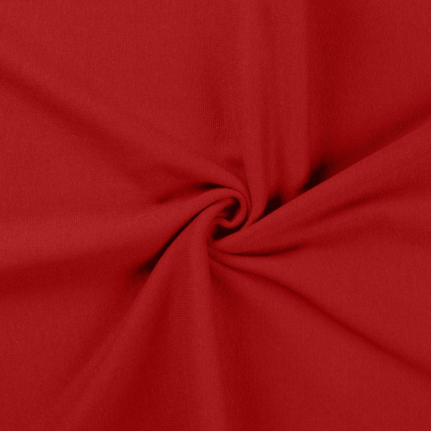 Tissu jersey bord côte - Rouge foncé