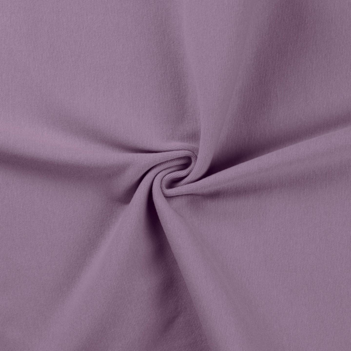 Tissu jersey bord côte - Lilas foncé