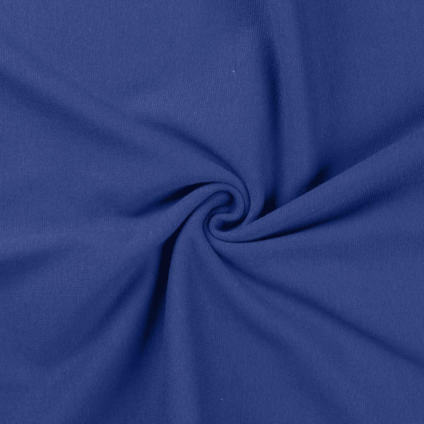 Tissu jersey bord côte - Bleu royal