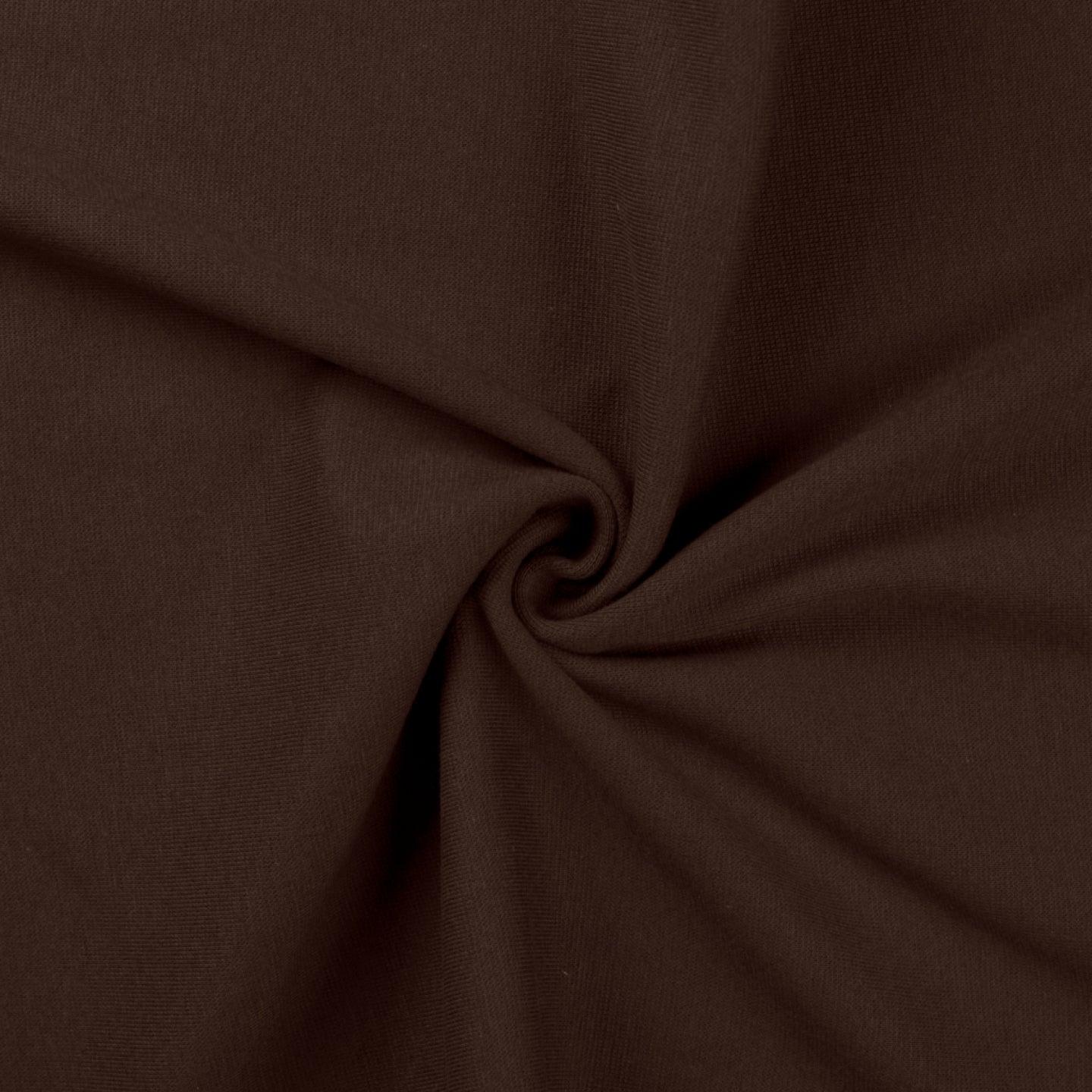 Tissu jersey bord côte - Marron foncé