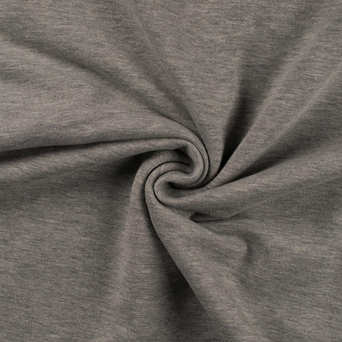 Molleton sweatshirt fabric - Light -hung gray