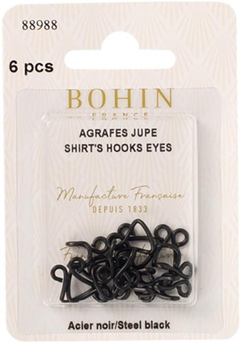 Agrafes de fermeture pour jupes noir Bohin