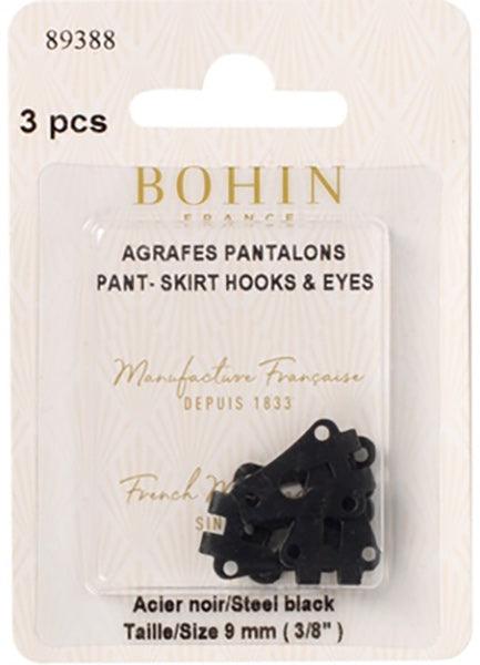 Agrafes de fermeture pour pantalon noir Bohin