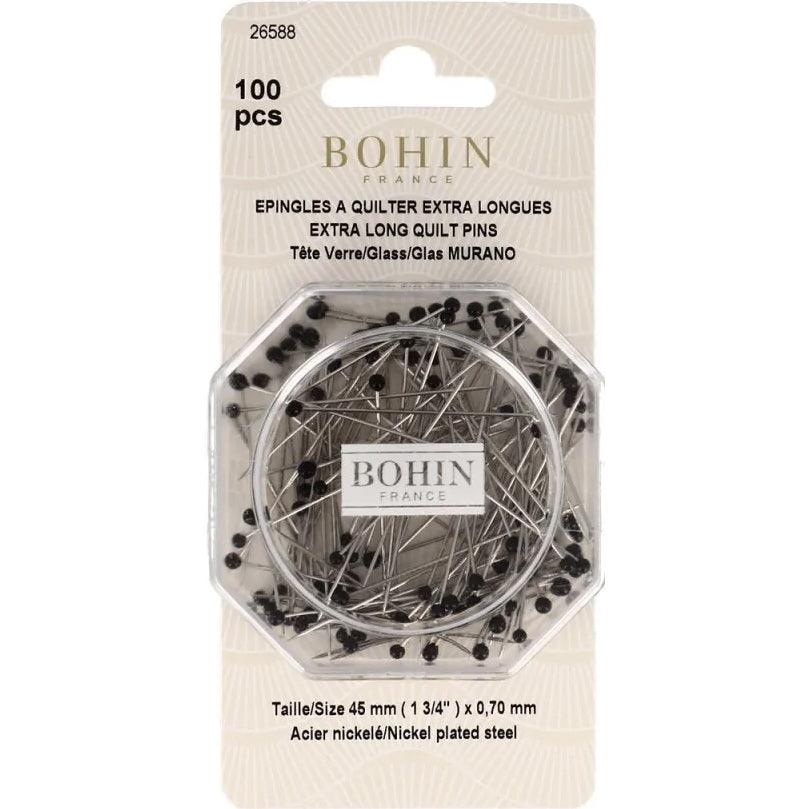 Bohin schwarze extra-longige Glee Pins Bohin