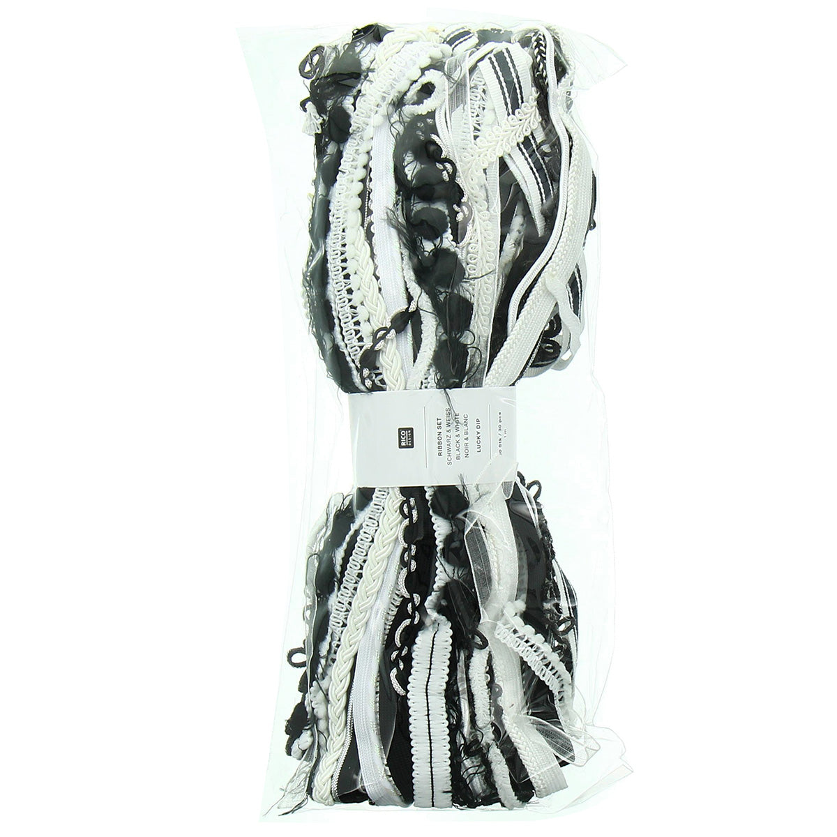 Assortment of ribbons - black and white