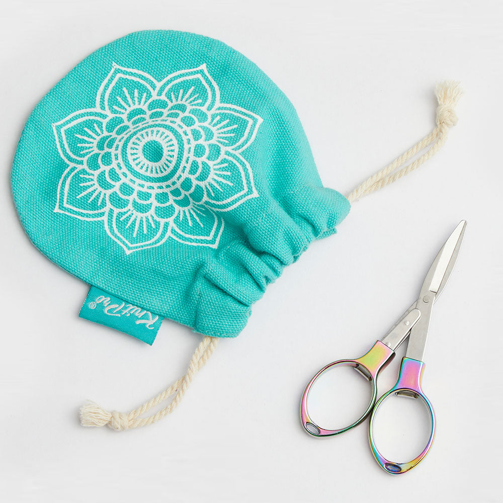 Rainbow Mindful KnitPro folding scissors