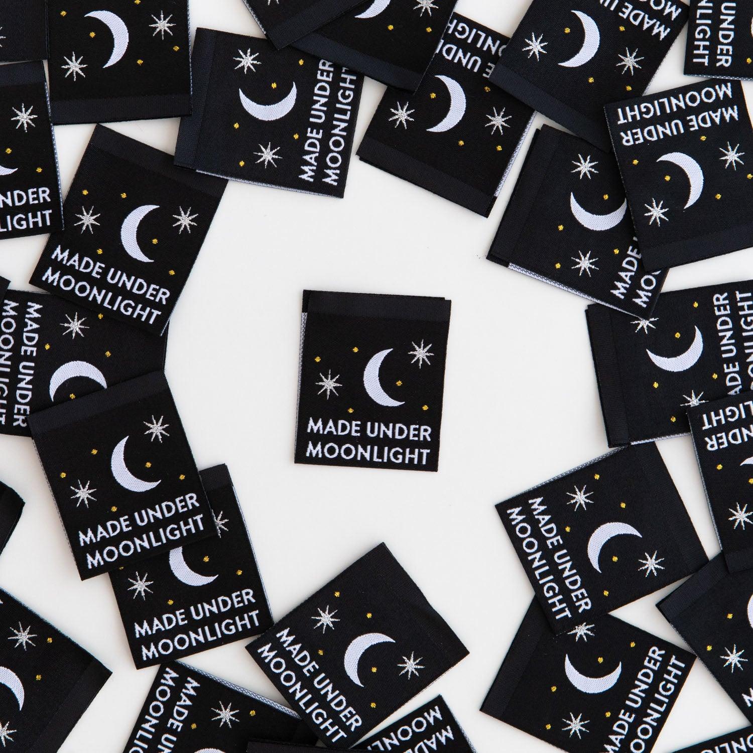 Lot of 8 woven labels - Made Under Moonlight