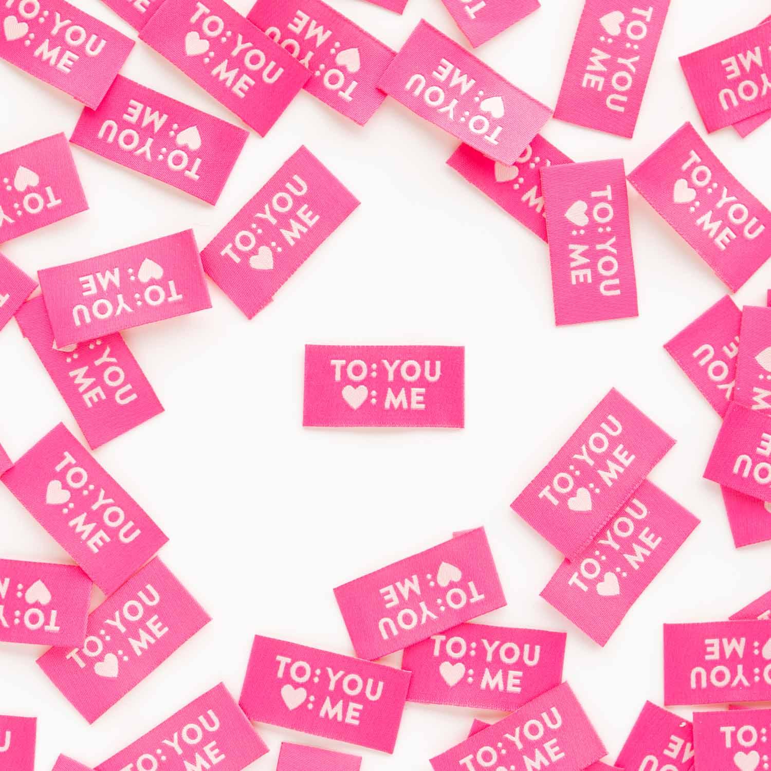 Set of 8 woven labels - to you love me