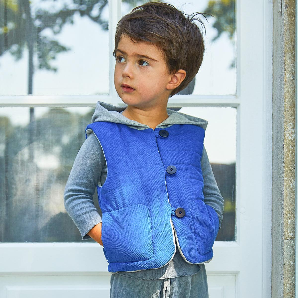 Patron de gilet sans manche mixte Vienne kids - Ikatee