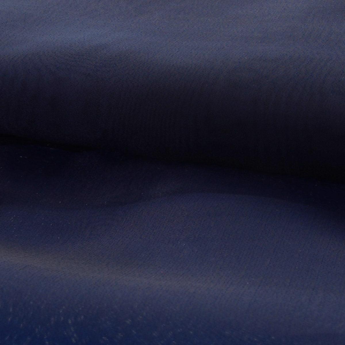 Organza fabric - Navy blue