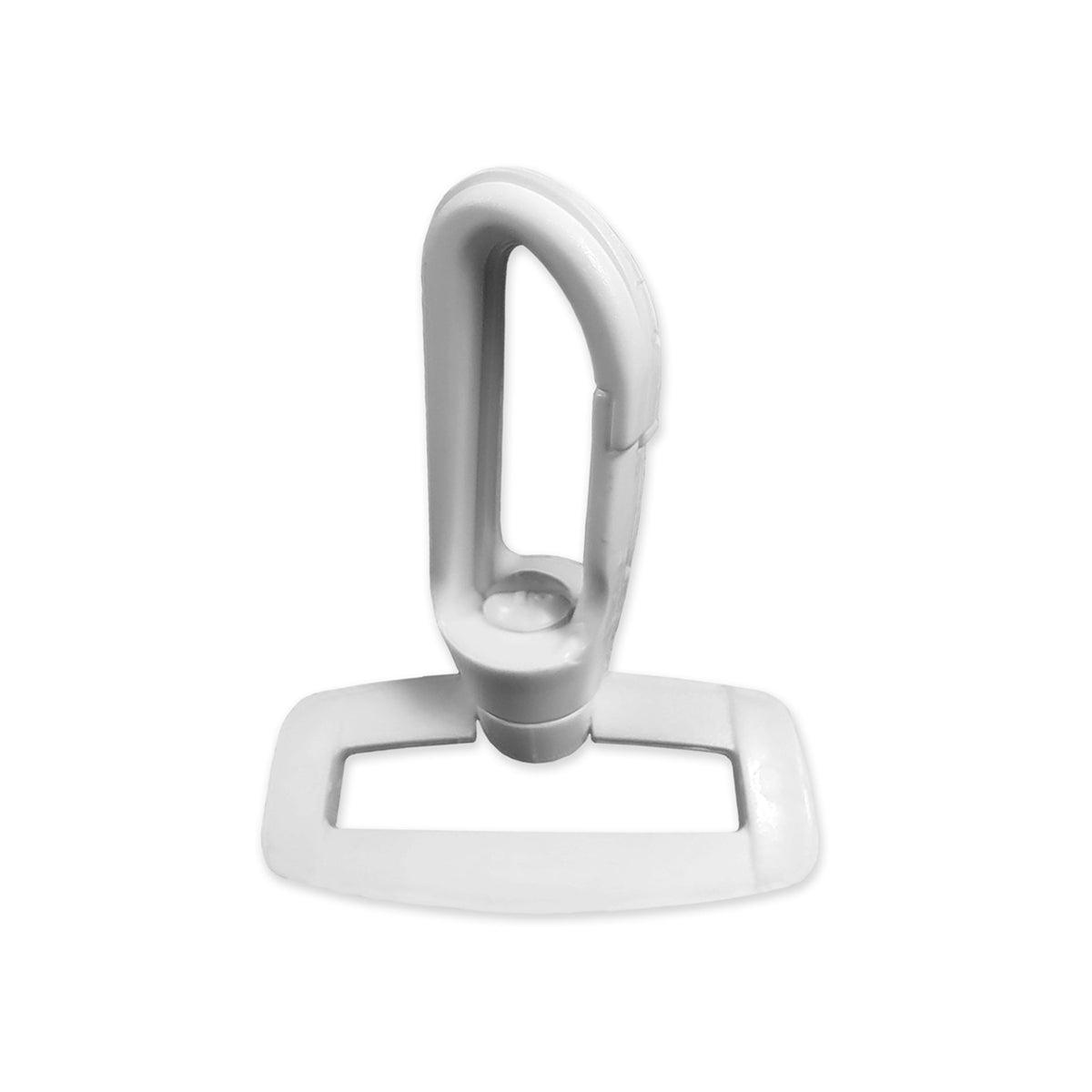 Plastic carabiner - White 20 mm