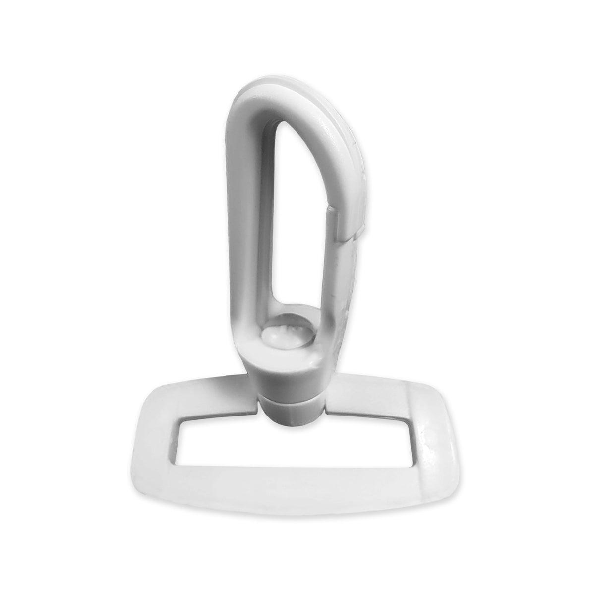 Plastic carabiner - White 25 mm