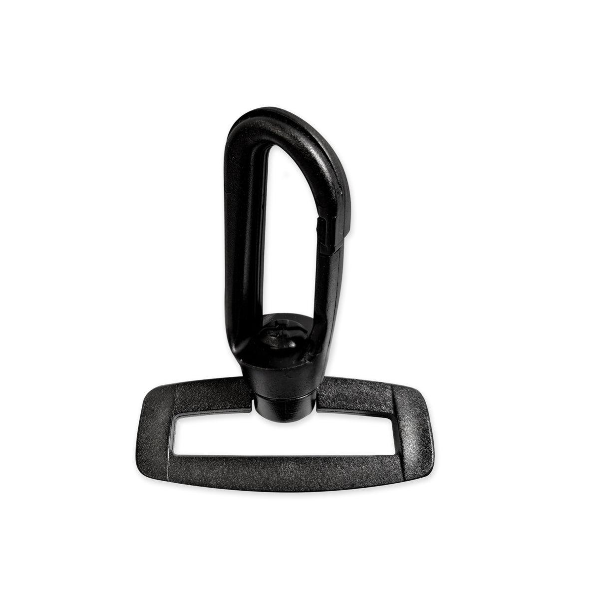 Plastic carabiner - black 20 mm