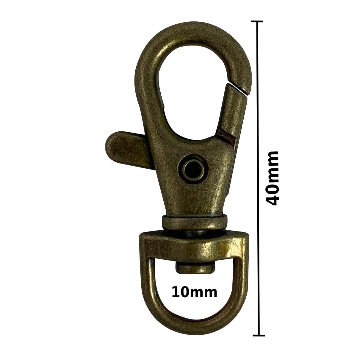 Metal carabiner - Bronze 40 x 10 mm