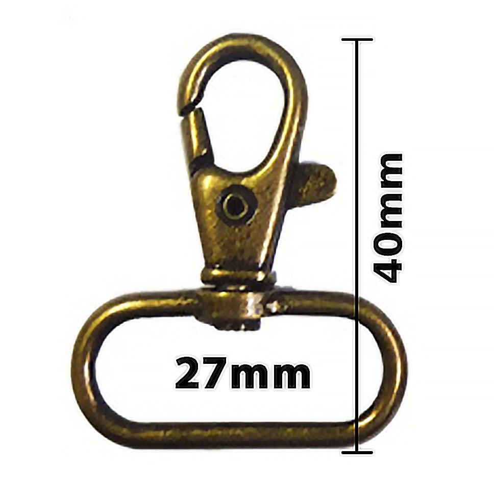 Metal carabiner - Bronze 40 x 27 mm