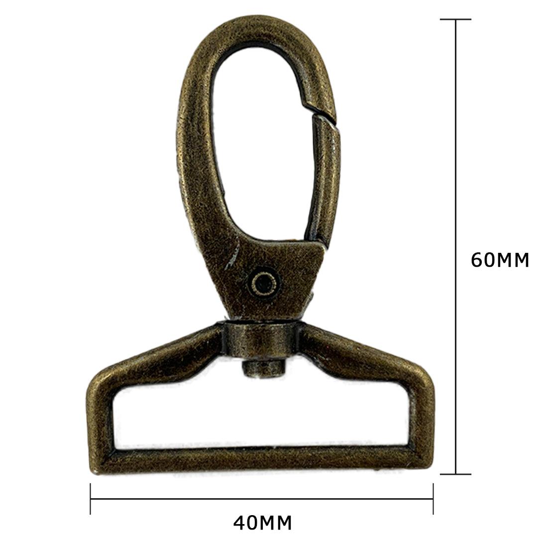 Metal carabiner - Bronze 60 x 40 mm