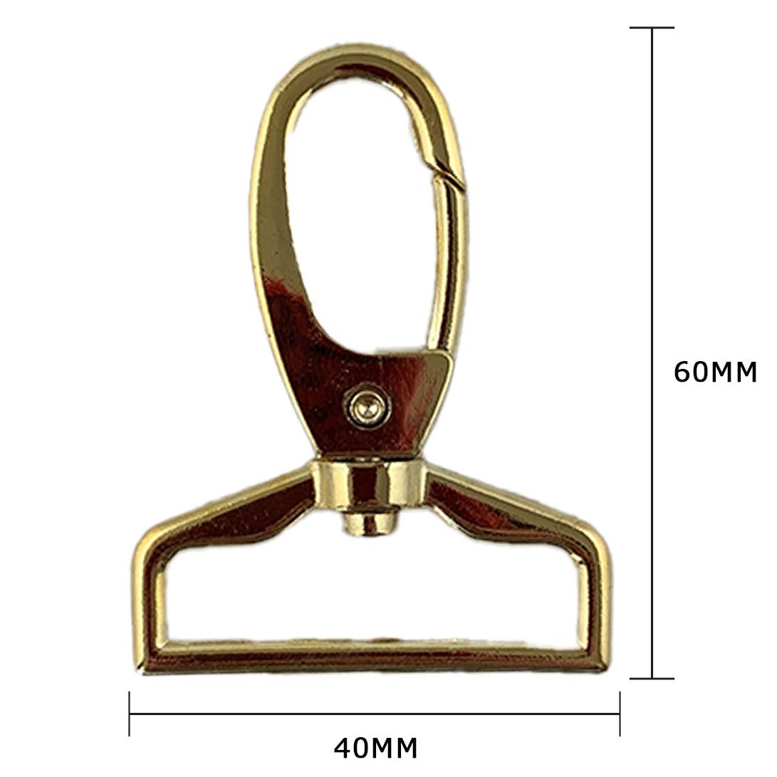 Mousqueton métal - Doré 60 x 40 mm