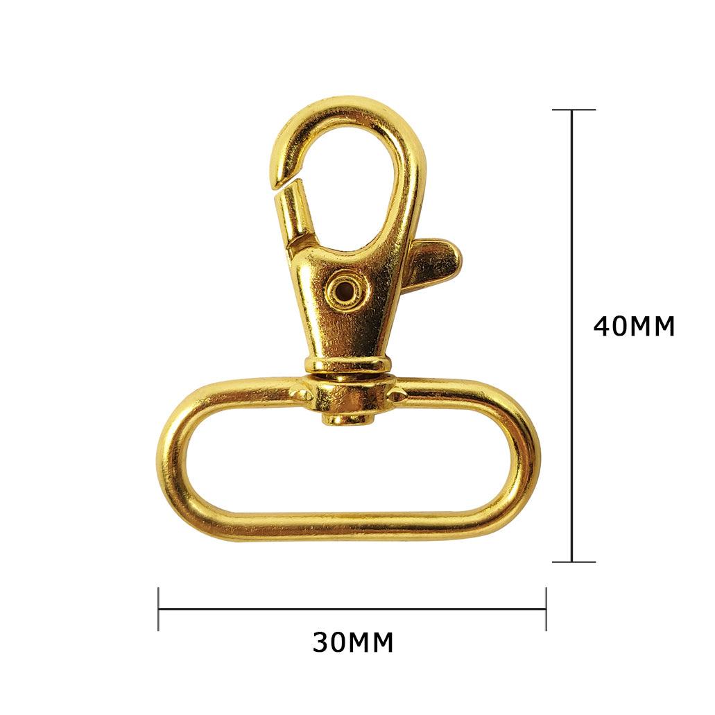 Metal carabiner - gold 40 x 30 mm