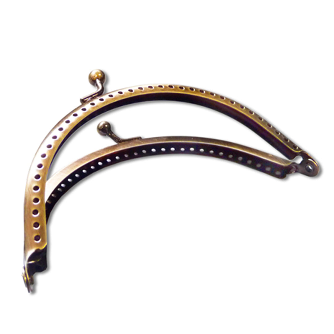 Half -round clasp for 80 mm handbag - Bronze