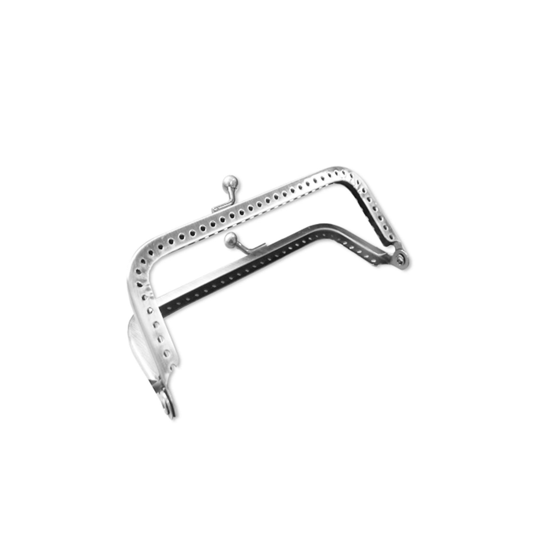 Rectangle clasp for 100 mm handbag - silver