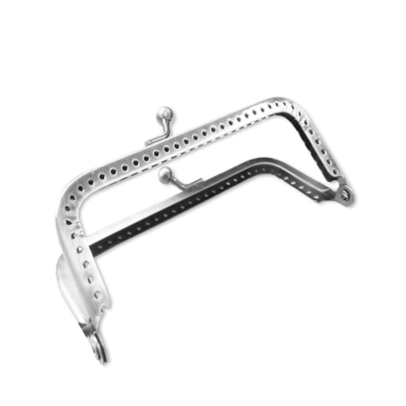 Rectangle clasp for 150 mm handbag - silver