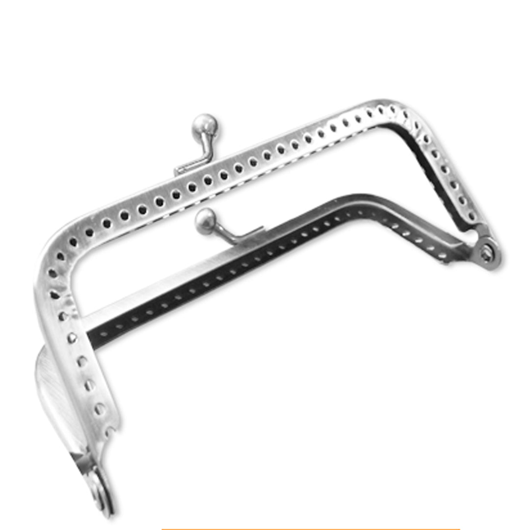 Rectangle clasp for 180 mm handbag - Silver