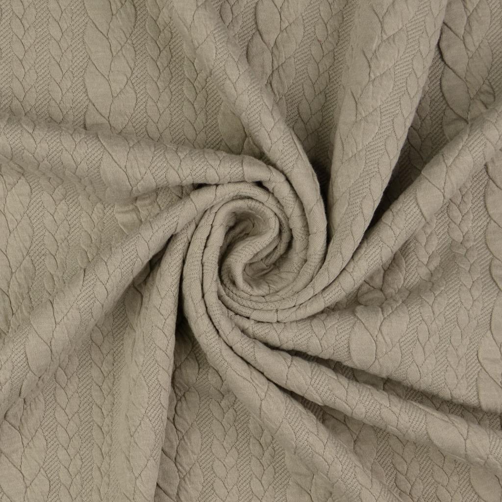 Torsade sweatshirt fabric - Grège