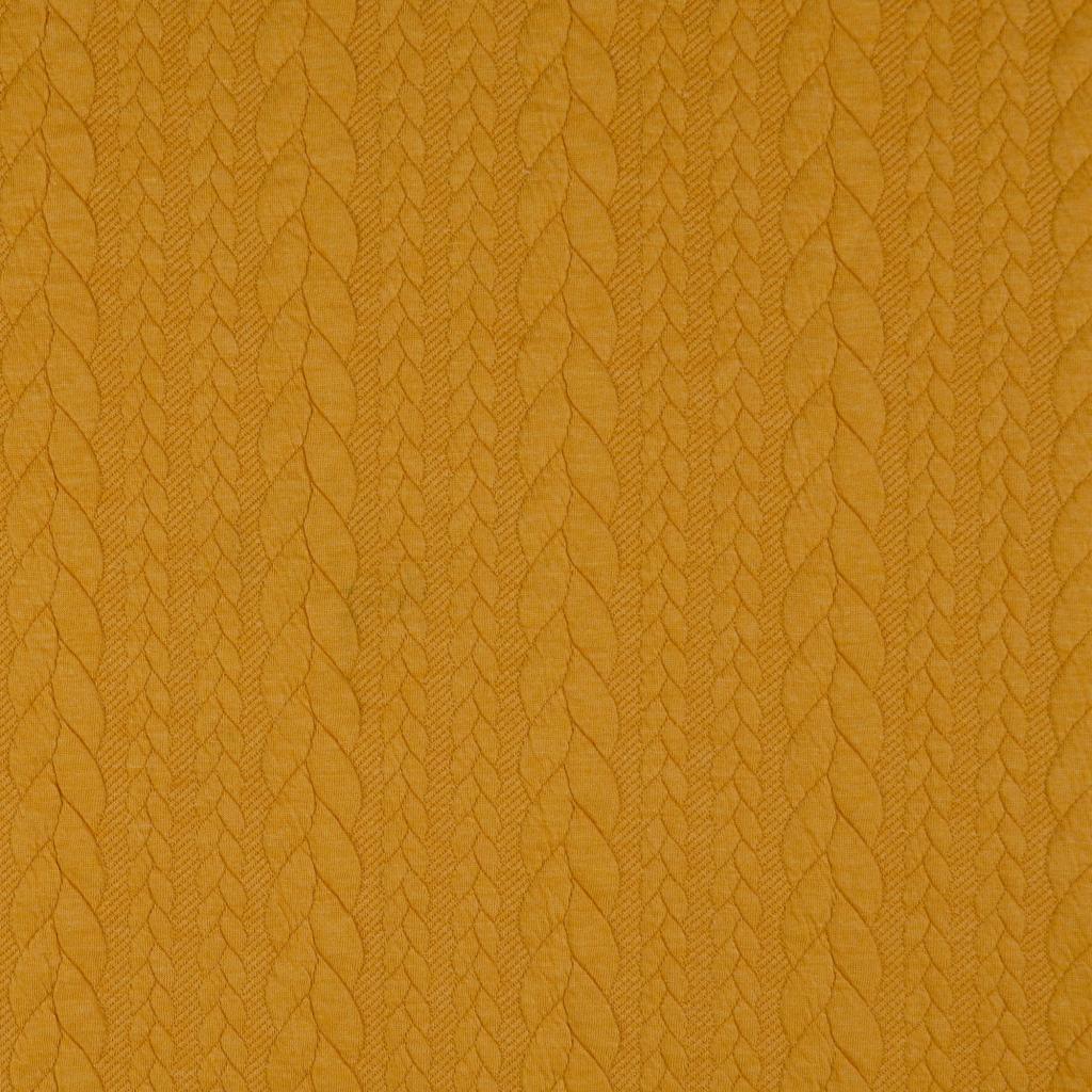 Torsade sweatshirt fabric - mustard