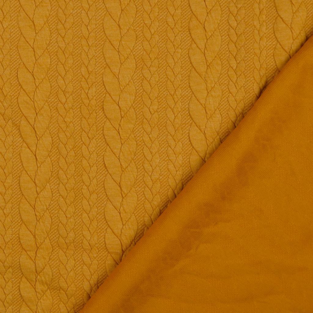 Torsade sweatshirt fabric - mustard