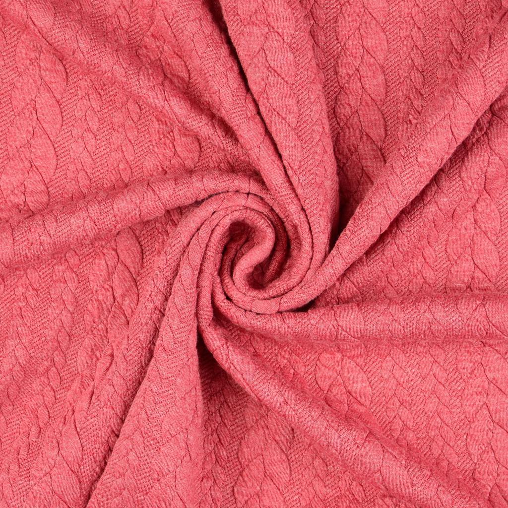 Torsade - Raspberry sweatshirt fabric