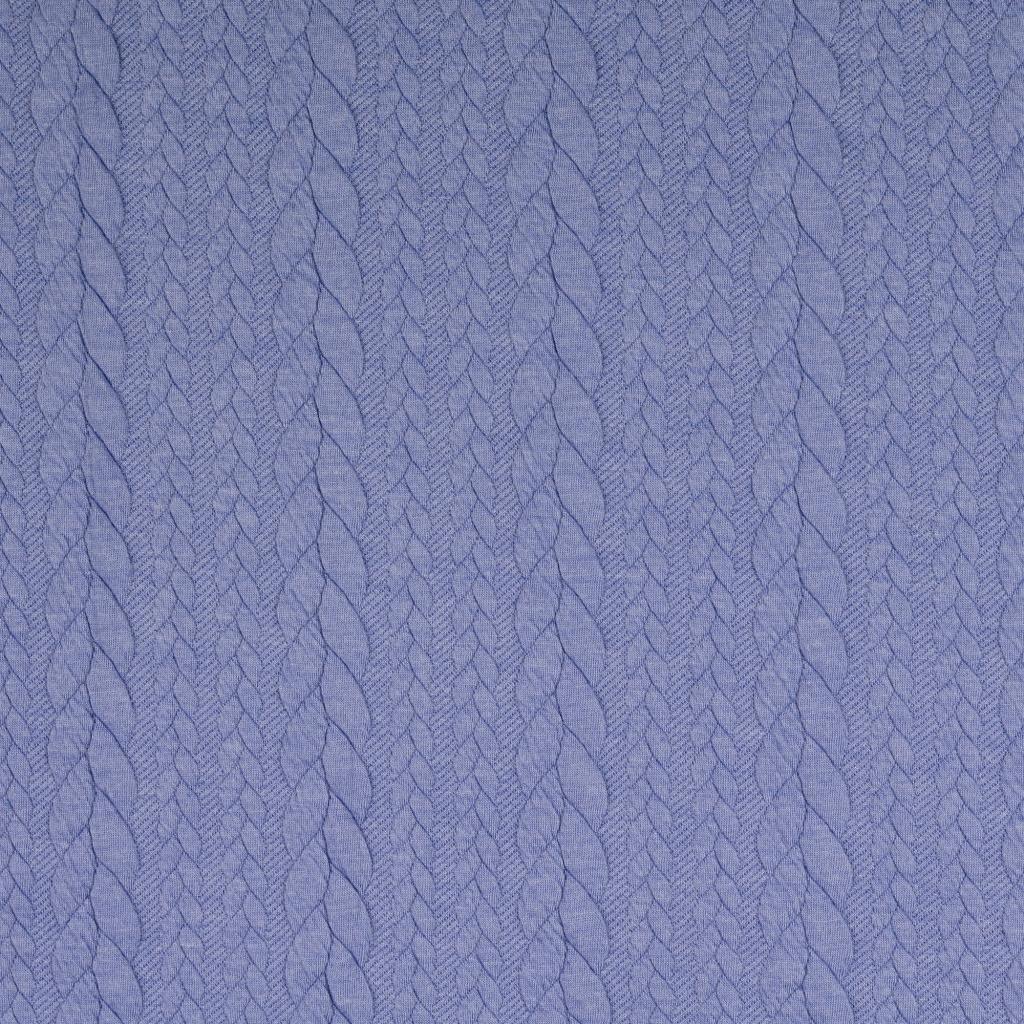 Tissu sweat torsade - Bleu