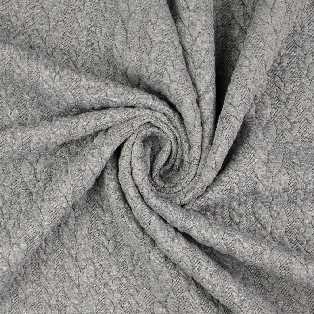 Torsade sweatshirt fabric - Gray