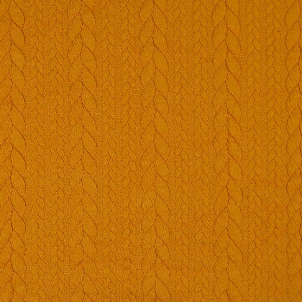 Tissu sweat torsade - Jaune soleil