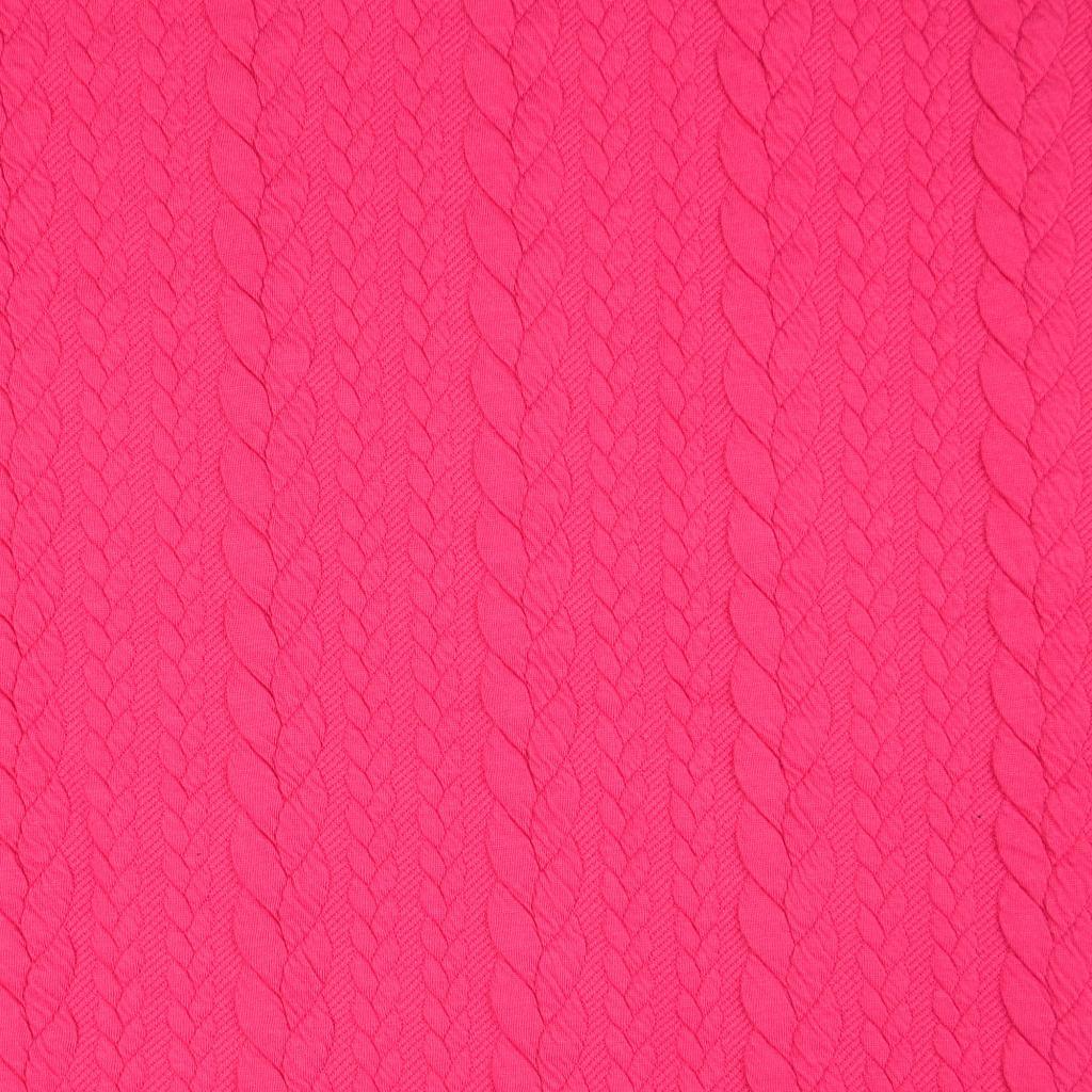 Torsade sweatshirt fabric - Fuchsia