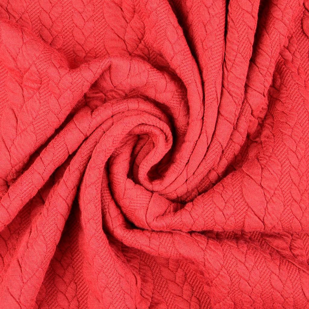 Torcus of twisted sweatshirt fabric - dark red