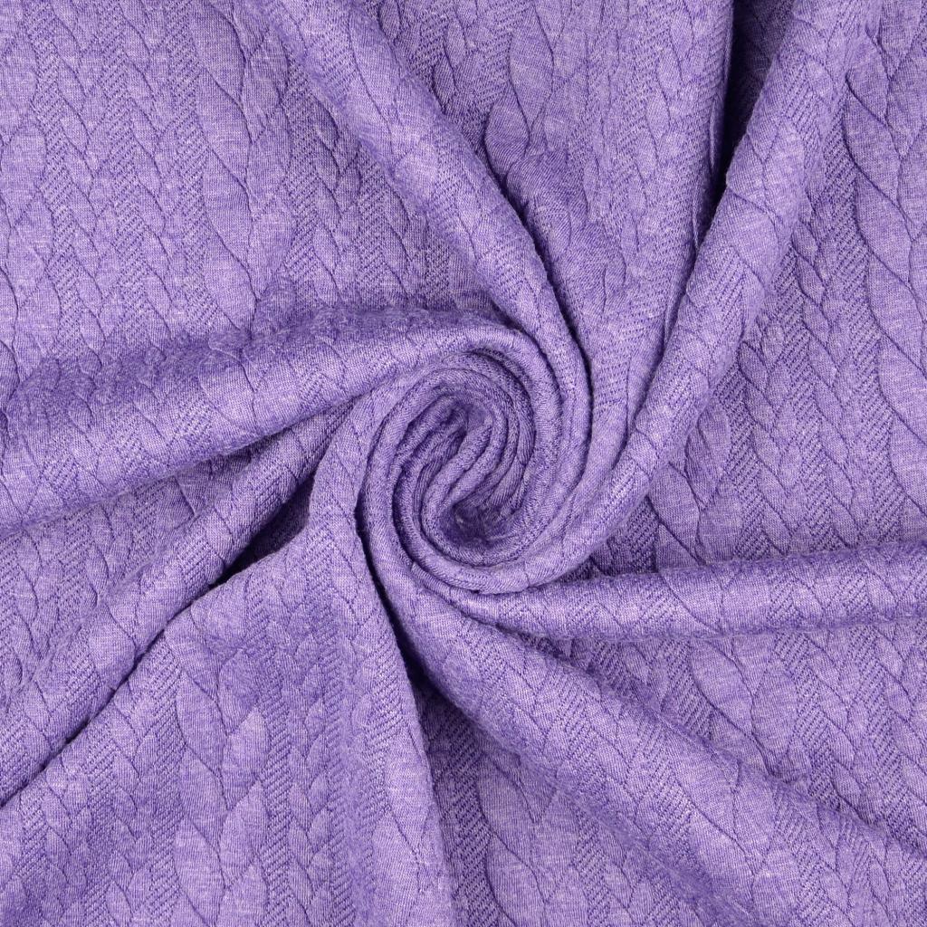 Torsade sweatshirt fabric - Dark lilac