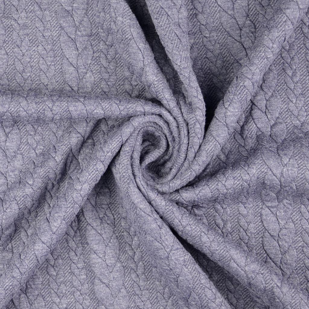 Torsade sweatshirt fabric - Gray Storm