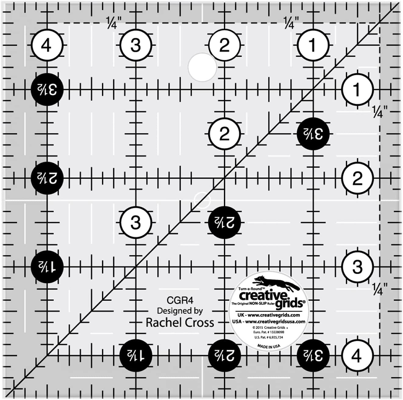 Square Rule Quilting 4.5 "X 4.5" Creative Grids