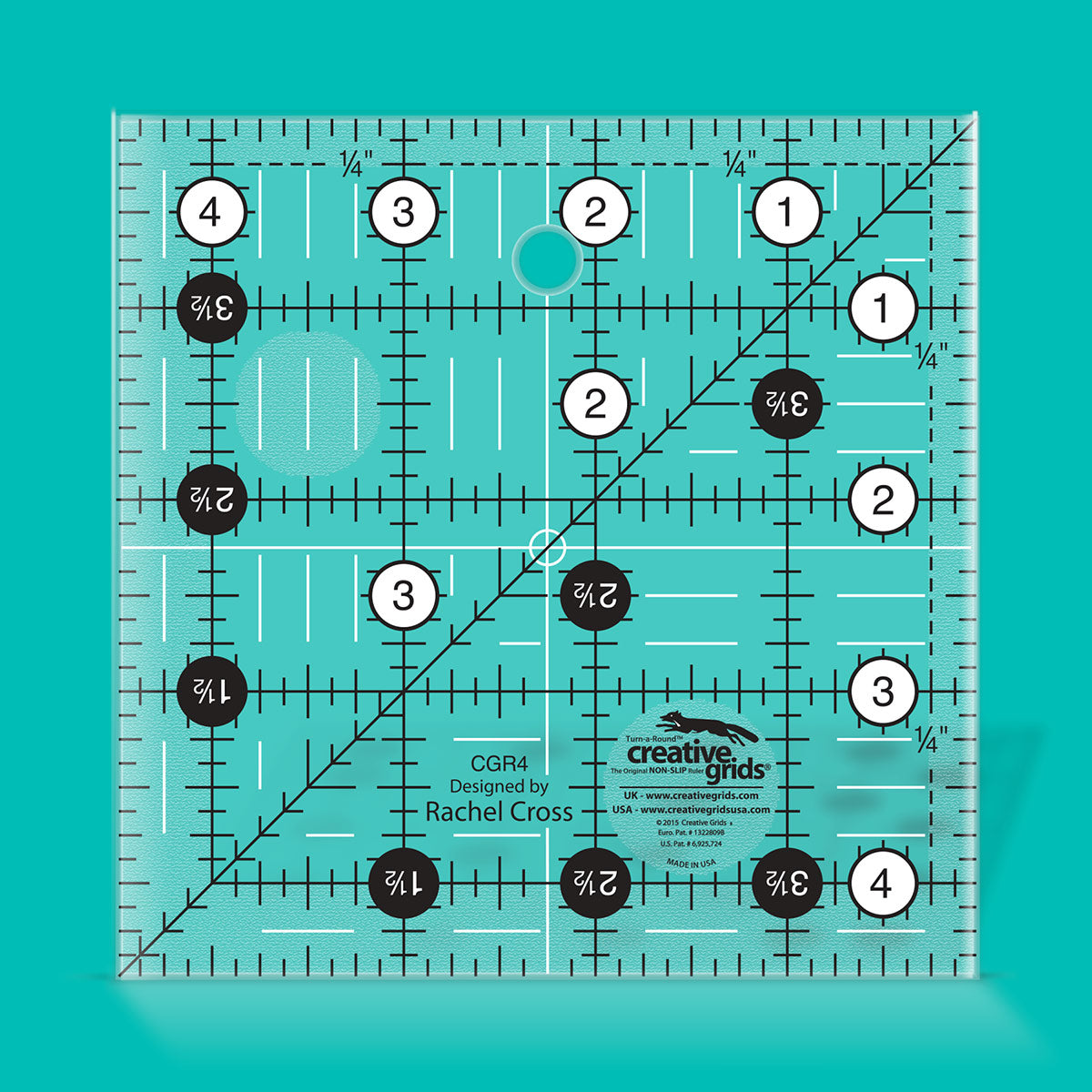 Règle carrée quilting 4.5" x 4.5" Creative Grids