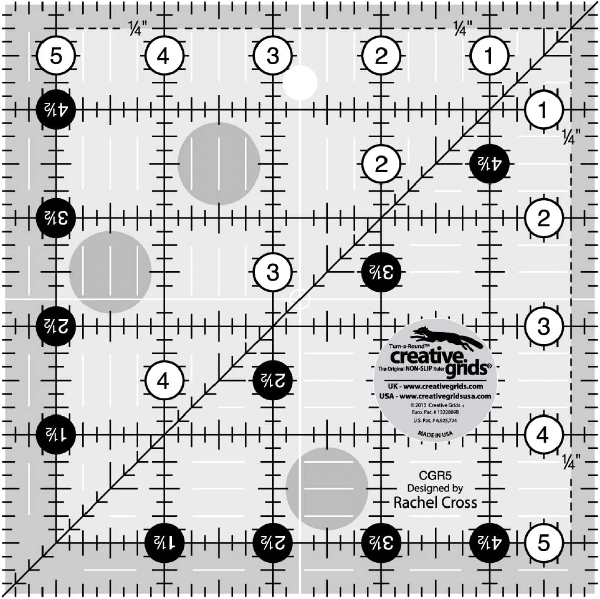 Square rule Quilting 5.5 "x 5.5" Creative Grids