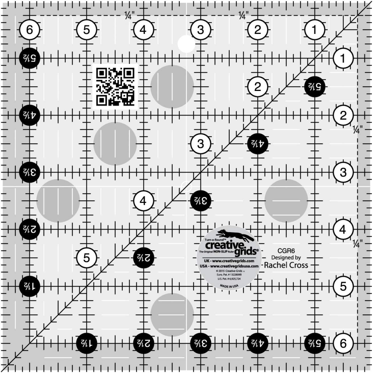 Quadratregel Quilt 6,5 "x 6,5" kreative Netze