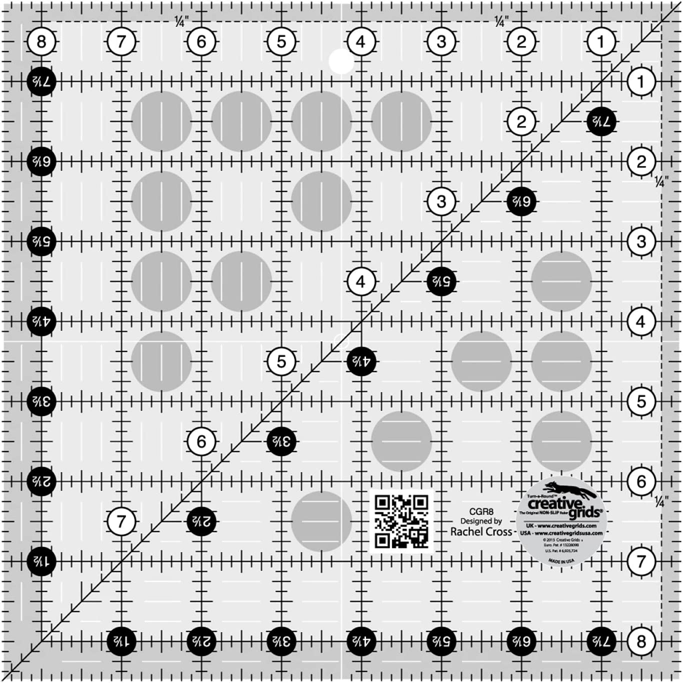 Règle carrée quilting 8.5" x 8.5" Creative Grids