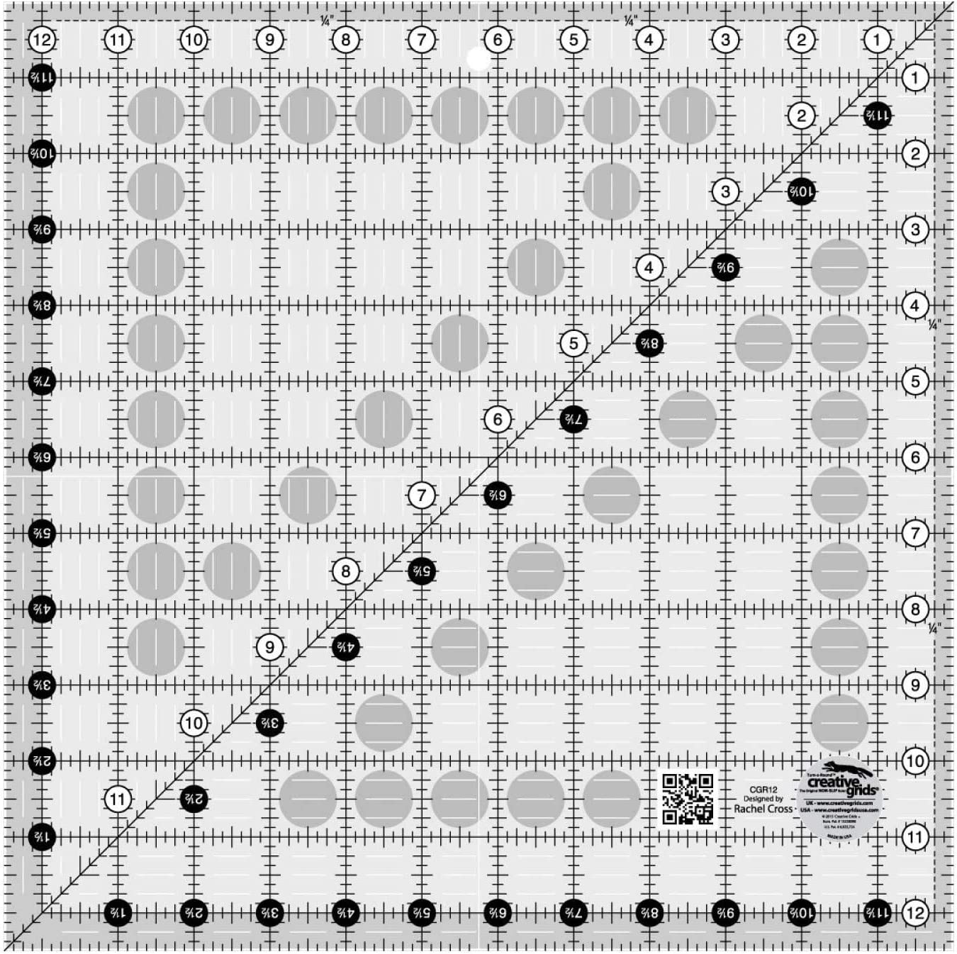 Règle carrée quilting 12.5" x 12.5" Creative Grids