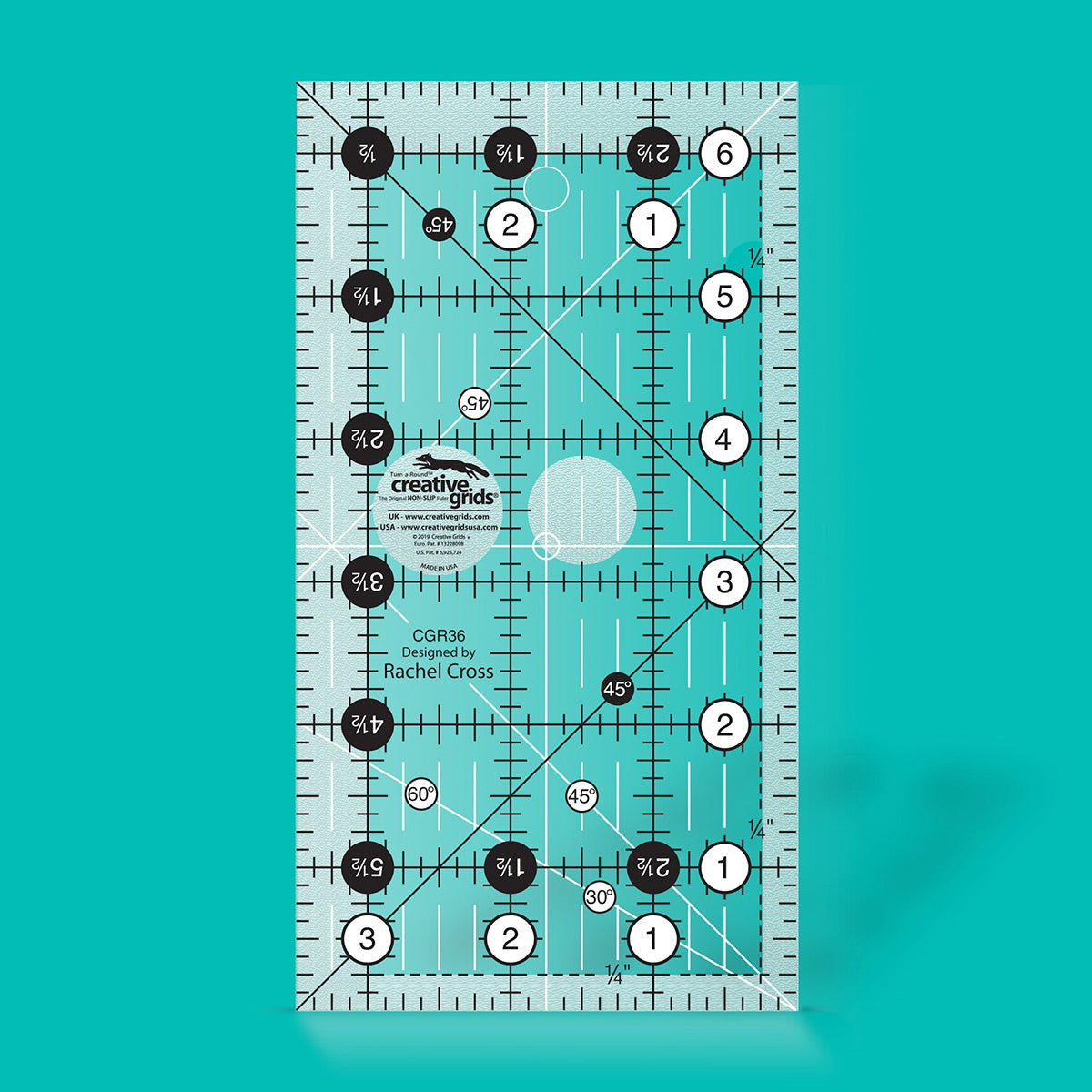 Règle rectangle quilting 3.5" x 6.5" Creative Grids