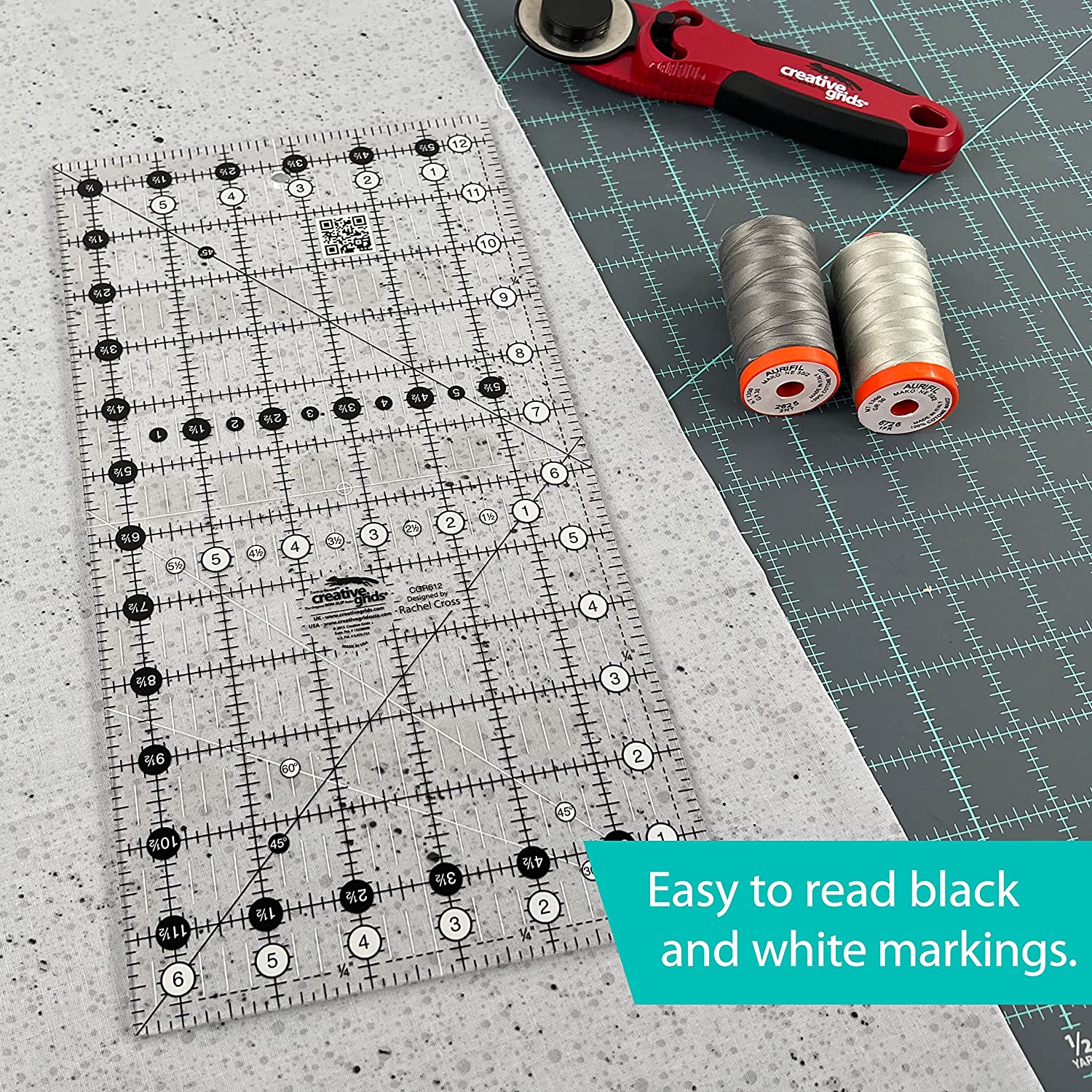 Rectangle Rule Quilting 6.5 "X 12.5" Creative Grids