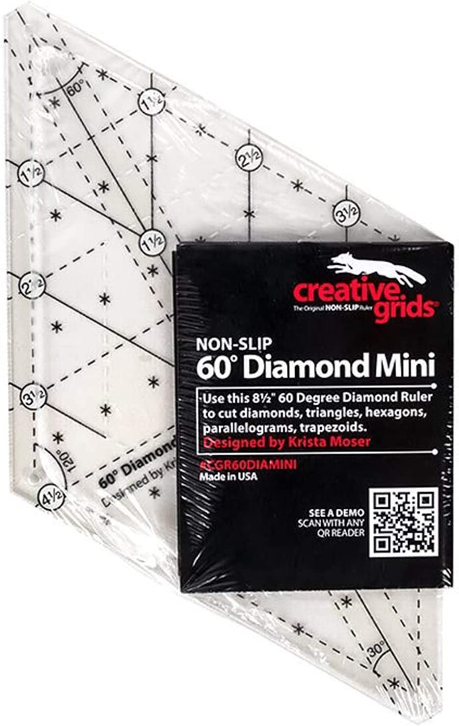 Diamond Mini 60 ° Creative Grid Quilting -Regel