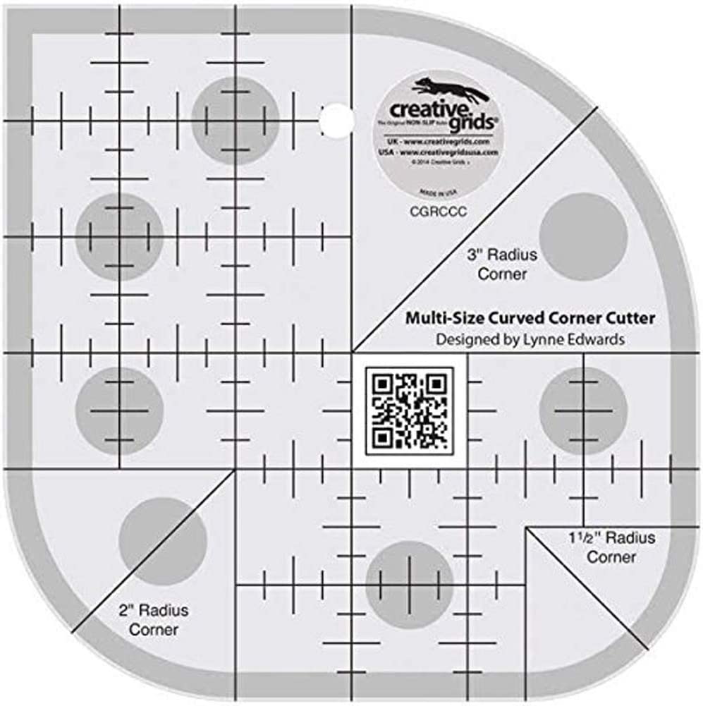 Règle Multi-Size Curved Corner Cutter Creative Grids