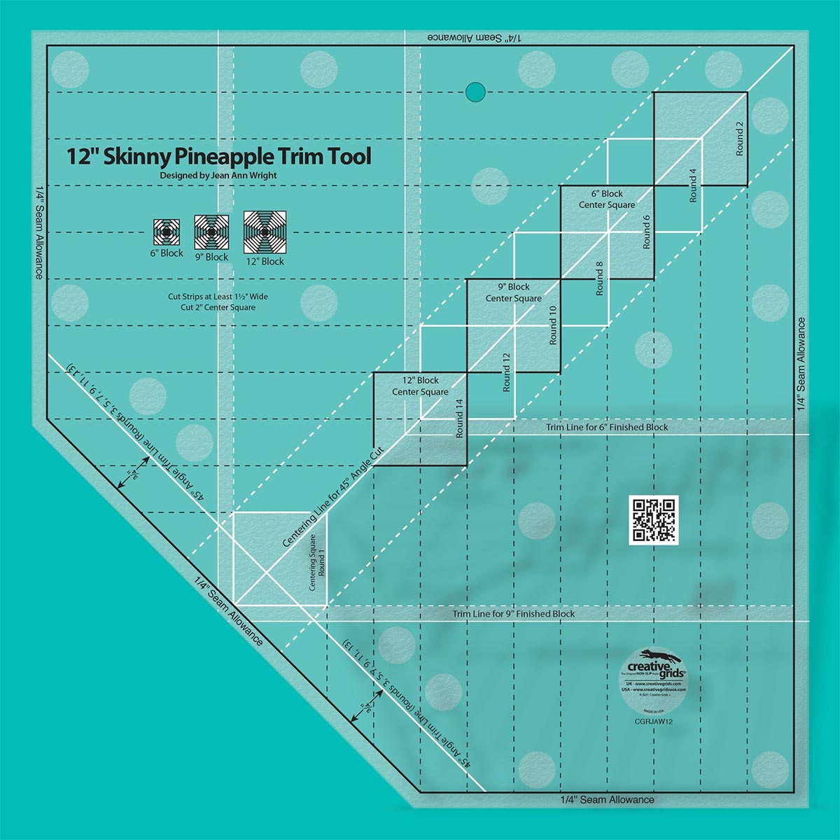 Rule 12 "Skinny Pineapple Trim Tool Creative Grids