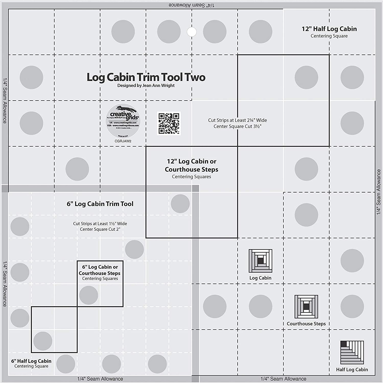 Règle Log Cabin Trim Tool Two Creative Grids