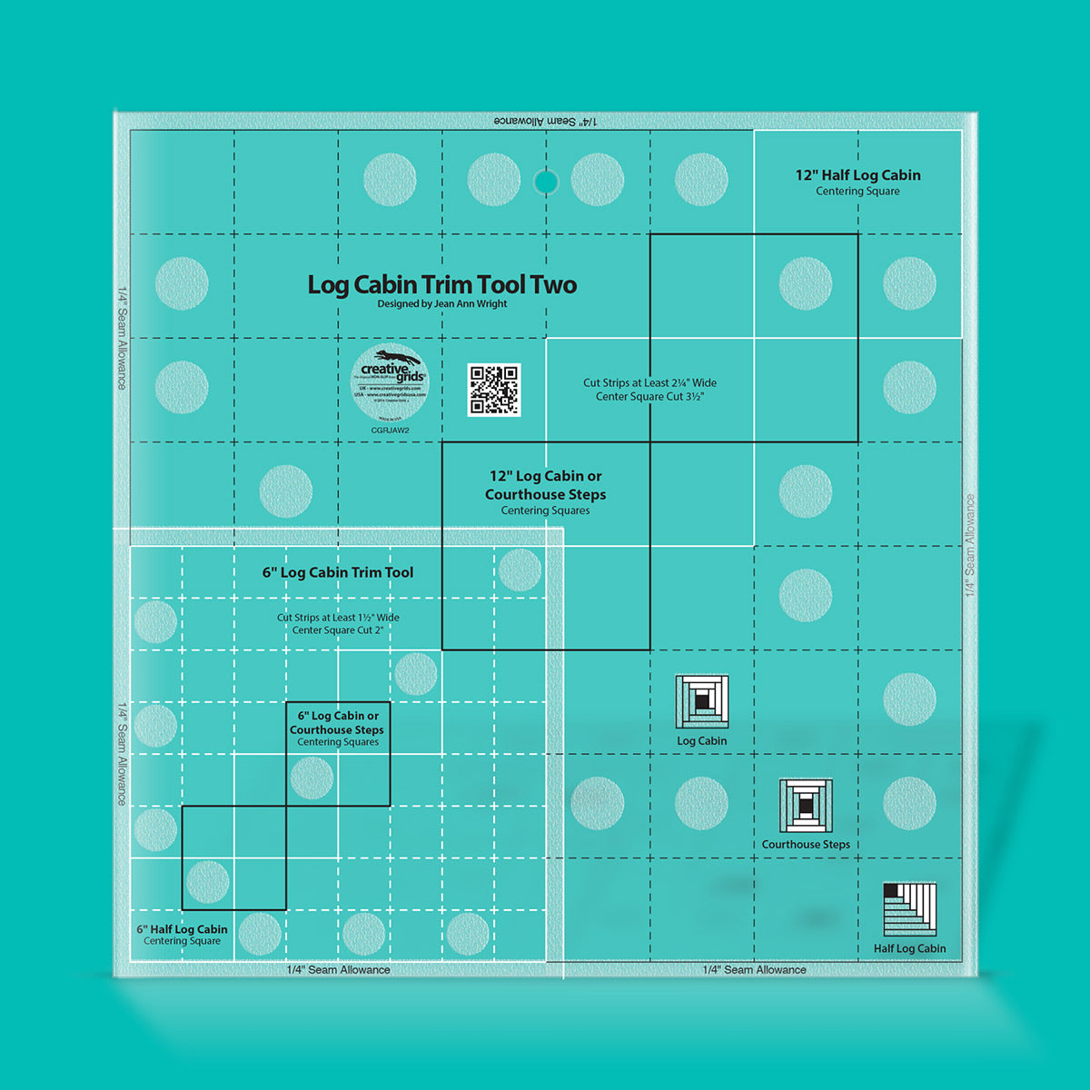 Règle Log Cabin Trim Tool Two Creative Grids